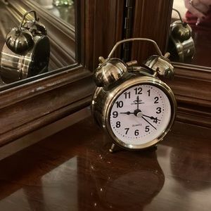Brass Alarm Clock with Quartz movement
